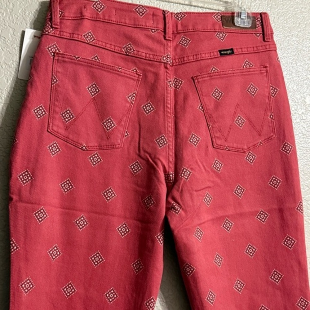 NEW Wrangler High Rise Bootcut Bandana Jean Red Diamond Western Cowgirl Festival - Picture 11 of 13
